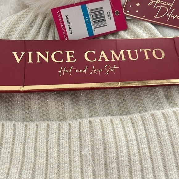 Vince Camuto Women’s Cream Hat And Loop Set One Size NWT